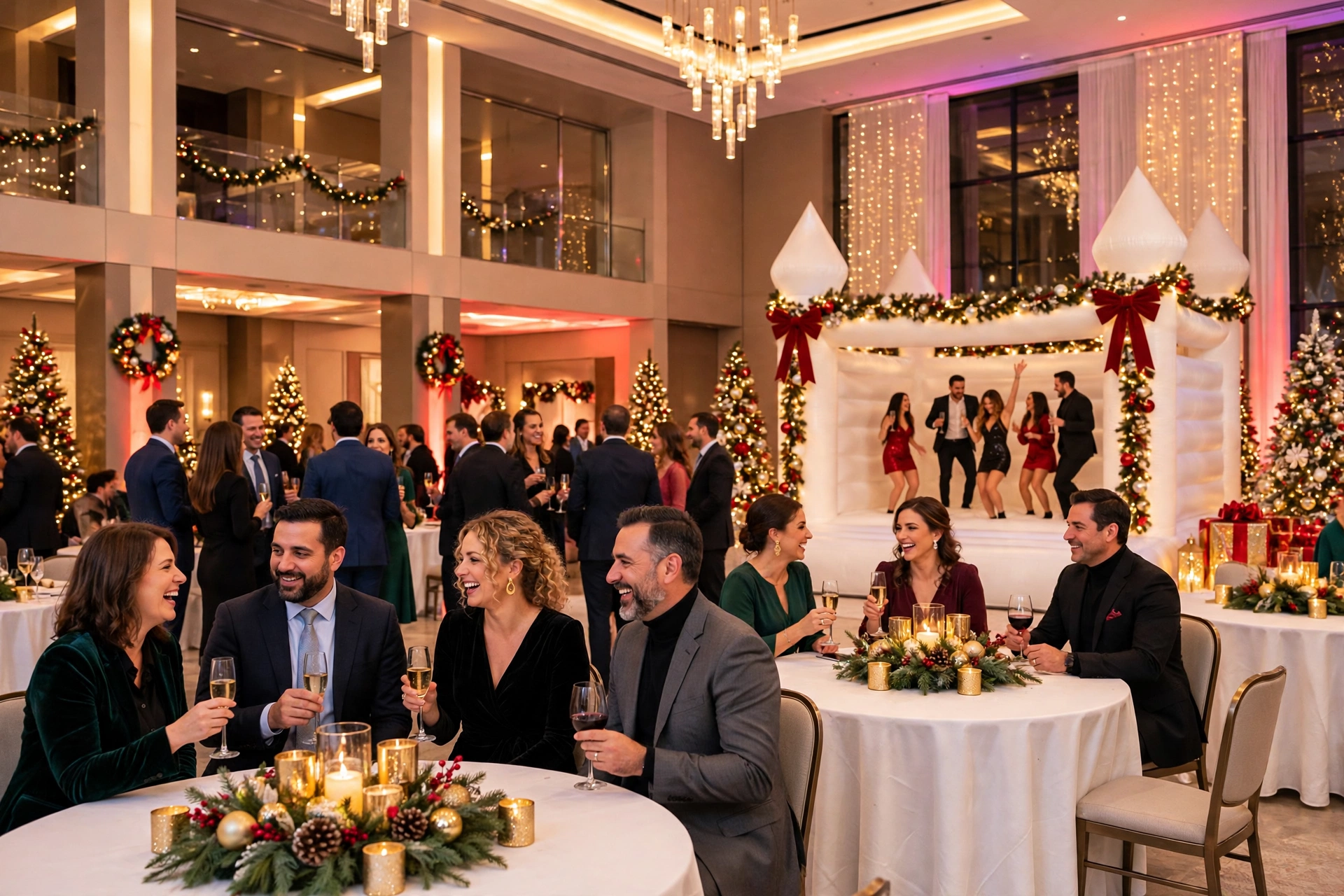 Corporate Christmas party setup
